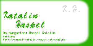 katalin haspel business card